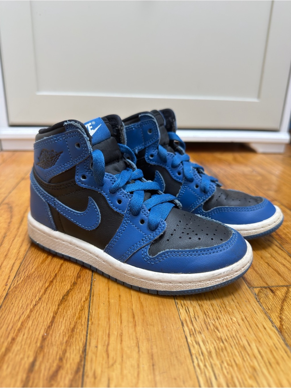 Nike Kids Blue and Black High-Top Sneakers